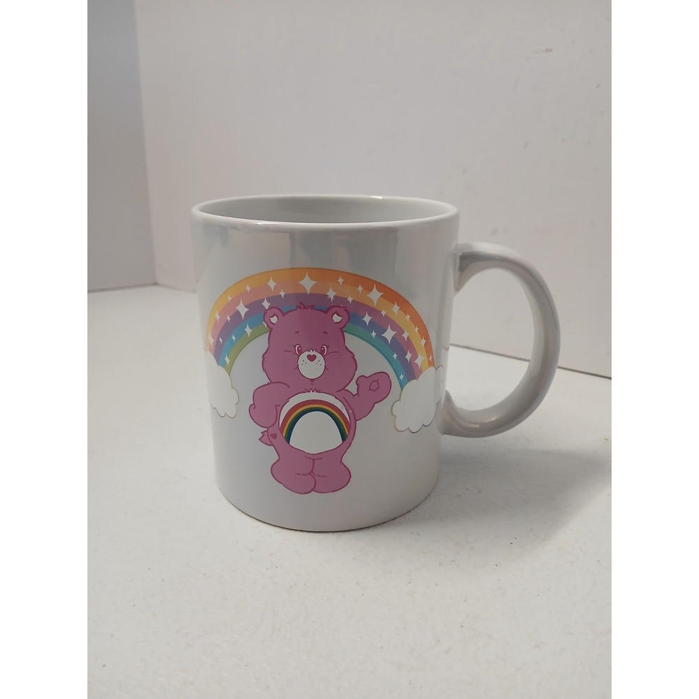 Care Bears Cheer Bear 20oz Iridescent Coffee‎ Mug Pink Rainbow CultureFly 2024